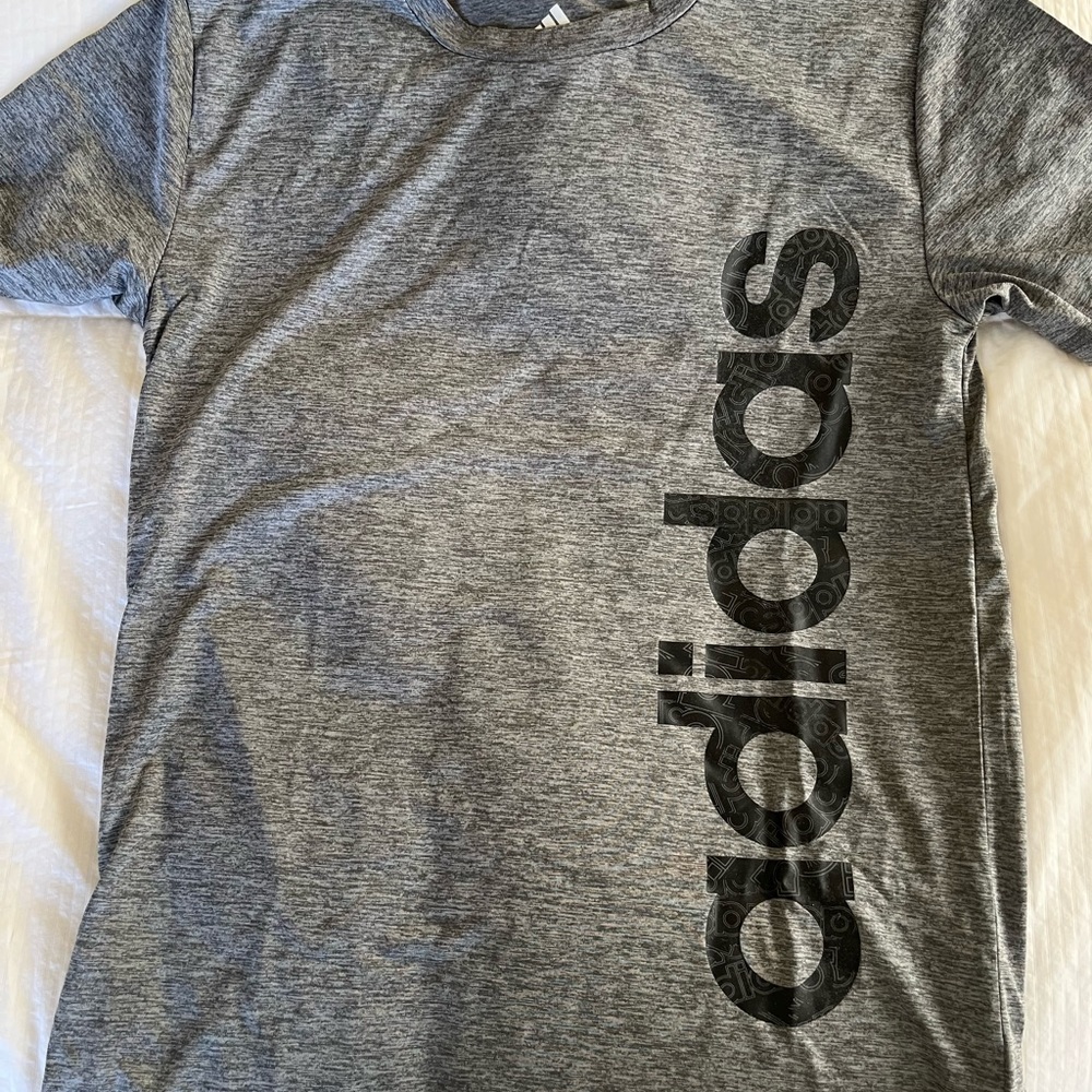 NWT, gray adidas tshirt.